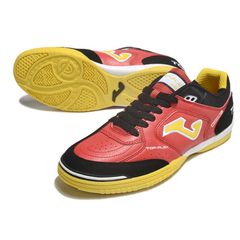 Chuteira Futsal IC Joma Top Flex 24 Preta, Vermelha e Amarela