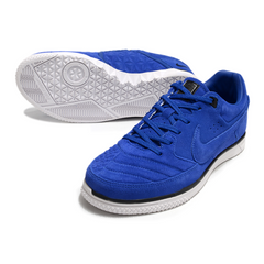 Chuteira Futsal IC Nike5 Street Gato Azul e Branca