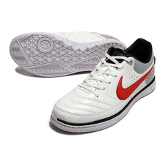 Chuteira Futsal IC Nike5 Street Gato Branca e Vermelha