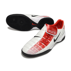 Chuteira Futsal Nike Air Zoom Total 90 III IC Branca e Vermelha