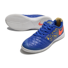 Chuteira Futsal IC Nike Lunar Gato II Azul e Dourada