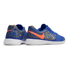 Chuteira Futsal IC Nike Lunar Gato II Azul e Dourada
