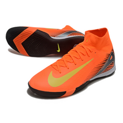 Chuteira Futsal Nike Mercurial Superfly 10 Academy IC Laranja e Amarelo
