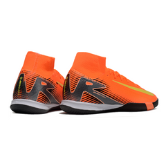 Chuteira Futsal IC Nike Mercurial Superfly 10 Academy Laranja e Amarela