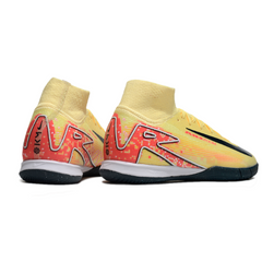 Chuteira Futsal IC Nike Mercurial Superfly 10 Academy Pack Mbappe Preta e Branca