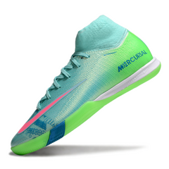 Chuteira Futsal IC Nike Mercurial Superfly 10 Elite Pack Cosmic Speed 2 Preta e Azul