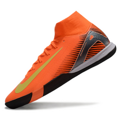Chuteira Futsal IC Nike Mercurial Superfly 10 Elite Laranja e Amarela