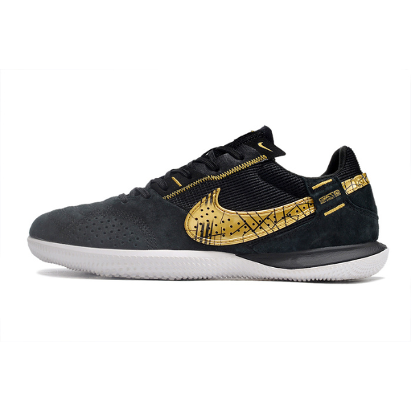 Chuteira Futsal Nike Streetgato IC Preta e Dourada - VENI Futebol