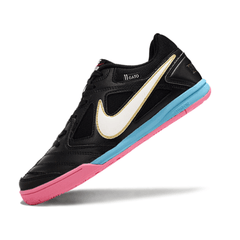 Chuteira Futsal Nike SB Gato X Supreme IC Preta, Rosa e Azul - VENI Futebol