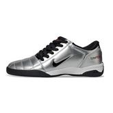 Chuteira Futsal IC Nike Total 90 III Prateada e Preta Indoor