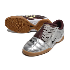 Chuteira Futsal IC Nike Total 90 III Prateada e Bordô Indoor