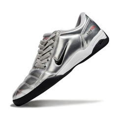 Chuteira Futsal IC Nike Total 90 III Prateada e Vermelha