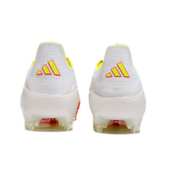 Chuteira Campo FG Adidas F50 Elite Pack Pure Victory Branca e Azul Infantil