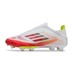 Chuteira Campo FG Adidas F50+ Elite Sem Cadarço Pack Pure Victory Infantil