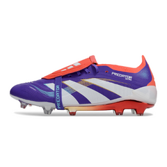Chuteira Infantil Campo Adidas Predator 25 Elite Com Lingua FG Azul e Vermelha