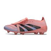 Botas de fútbol Adidas Predator 25 Elite FG para niños con lengüeta en rosa claro