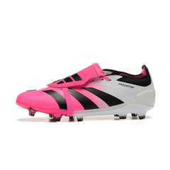 Chuteira Infantil Campo Adidas Predator 30 Elite Com Lingua FG Branca e Rosa - VENI Futebol