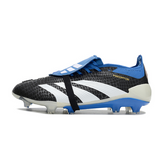 Chuteira Infantil Campo Adidas Predator 30 Elite Com Lingua FG Preto, Azul e Branco - VENI Futebol