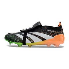 Chuteira Infantil Campo Adidas Predator 30 Elite Com Lingua FG Preta e Laranja - VENI Futebol
