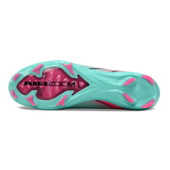 Chuteira Campo FG Nike Air Zoom Mercurial Superfly 10 Elite Azul-Clara e Rosa Infantil