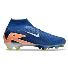 Botas de fútbol Nike Air Zoom Mercurial Superfly 10 Elite FG para niños en azul y naranja