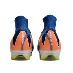 Chuteira Campo FG Nike Air Zoom Mercurial Superfly 10 Elite Azul e Laranja Infantil