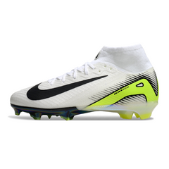 Nike Air Zoom Mercurial Superfly 10 Elite FG Kids' Football Boots - White, Green and Black