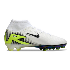 Chuteira Campo FG Nike Air Zoom Mercurial Superfly 10 Elite Branca, Verde e Preta Infantil