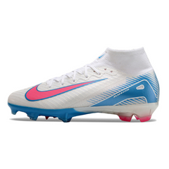 Nike Air Zoom Mercurial Superfly 10 Elite FG Kids' Football Boots - White, Blue and Pink