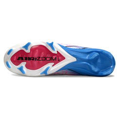 Botas de fútbol Nike Air Zoom Mercurial Superfly 10 Elite FG para niños, color blanco y azul