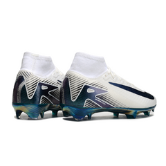 Chuteira Campo FG Nike Air Zoom Mercurial Superfly 10 Elite Branca e Verde Infantil