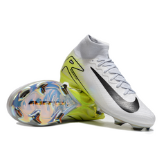 Botas de fútbol Nike Air Zoom Mercurial Superfly 10 Elite FG para niños en blanco y verde