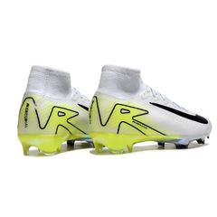 Chuteira Campo FG Nike Air Zoom Mercurial Superfly 10 Elite Branca e Verde Infantil