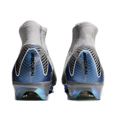 Chuteira Campo FG Nike Air Zoom Mercurial Superfly 10 Elite Cinza e Preta Infantil