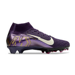 Chuteira Infantil Campo Nike Air Zoom Mercurial Superfly 10 Elite FG Mbappe Roxa