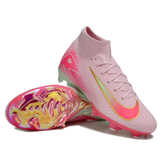 Chuteira Infantil Campo Nike Air Zoom Mercurial Superfly 10 Elite FG Rosa Claro