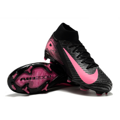 Chuteira Campo FG Nike Air Zoom Mercurial Superfly 10 Elite Preta e Rosa Infantil