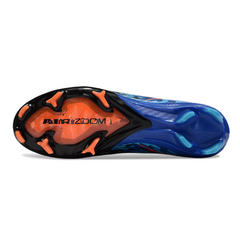 Chuteira Campo FG Nike Air Zoom Mercurial Superfly 10 Elite Preta, Azul e Laranja Infantil