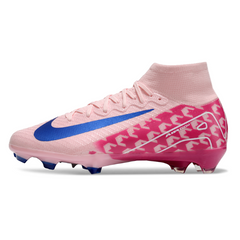 Chuteira Campo FG Nike Air Zoom Mercurial Superfly 10 Elite Rosa e Azul Infantil