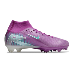 Botas de fútbol Nike Air Zoom Mercurial Superfly 10 Elite FG para niños, color morado y azul