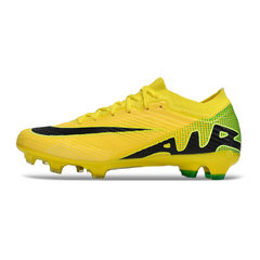 Chuteira Infantil Campo Nike Zoom Mercurial Vapor 15 Elite FG Amarela, Verde e Preta - VENI Futebol
