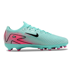 Chuteira Infantil Campo Nike Air Zoom Mercurial Vapor 16 Elite AG Azul Claro e Rosa