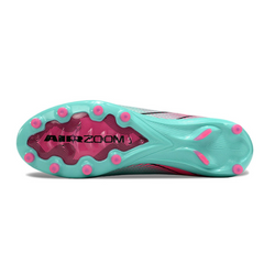 Chuteira Campo Sintético AG Nike Air Zoom Mercurial Vapor 16 Elite Infantil Azul e Rosa