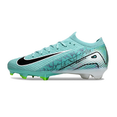 Chuteira Infantil Campo Nike Air Zoom Mercurial Vapor 16 Elite FG Azul Claro