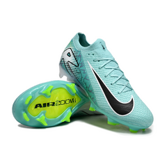 Chuteira Infantil Campo Nike Air Zoom Mercurial Vapor 16 Elite FG Azul Claro