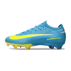 Chuteira Infantil Campo Nike Air Zoom Mercurial Vapor 16 Elite FG Azul Claro e Verde