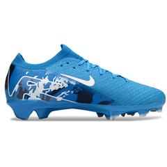Chuteira Infantil Campo Nike Air Zoom Mercurial Vapor 16 Elite FG Azul Claro