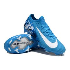 Chuteira Infantil Campo Nike Air Zoom Mercurial Vapor 16 Elite FG Azul Claro