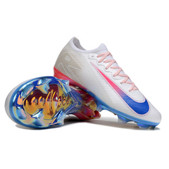 Nike Air Zoom Mercurial Vapor 16 Elite White Blue and Orange Firm Ground FG Kids Football Boot