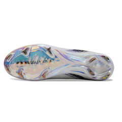 Chuteira Infantil Campo Nike Air Zoom Mercurial Vapor 16 Elite FG Branca e Cinza